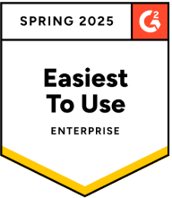 G2 Easiest to Use Enterprise badge for spring 2025