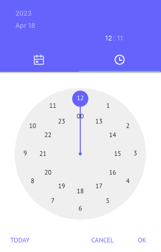 Date and time - Time picker