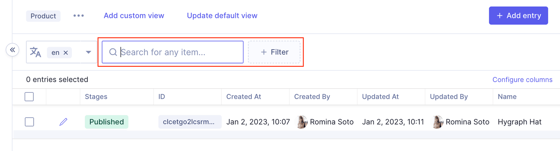 Filter Bar