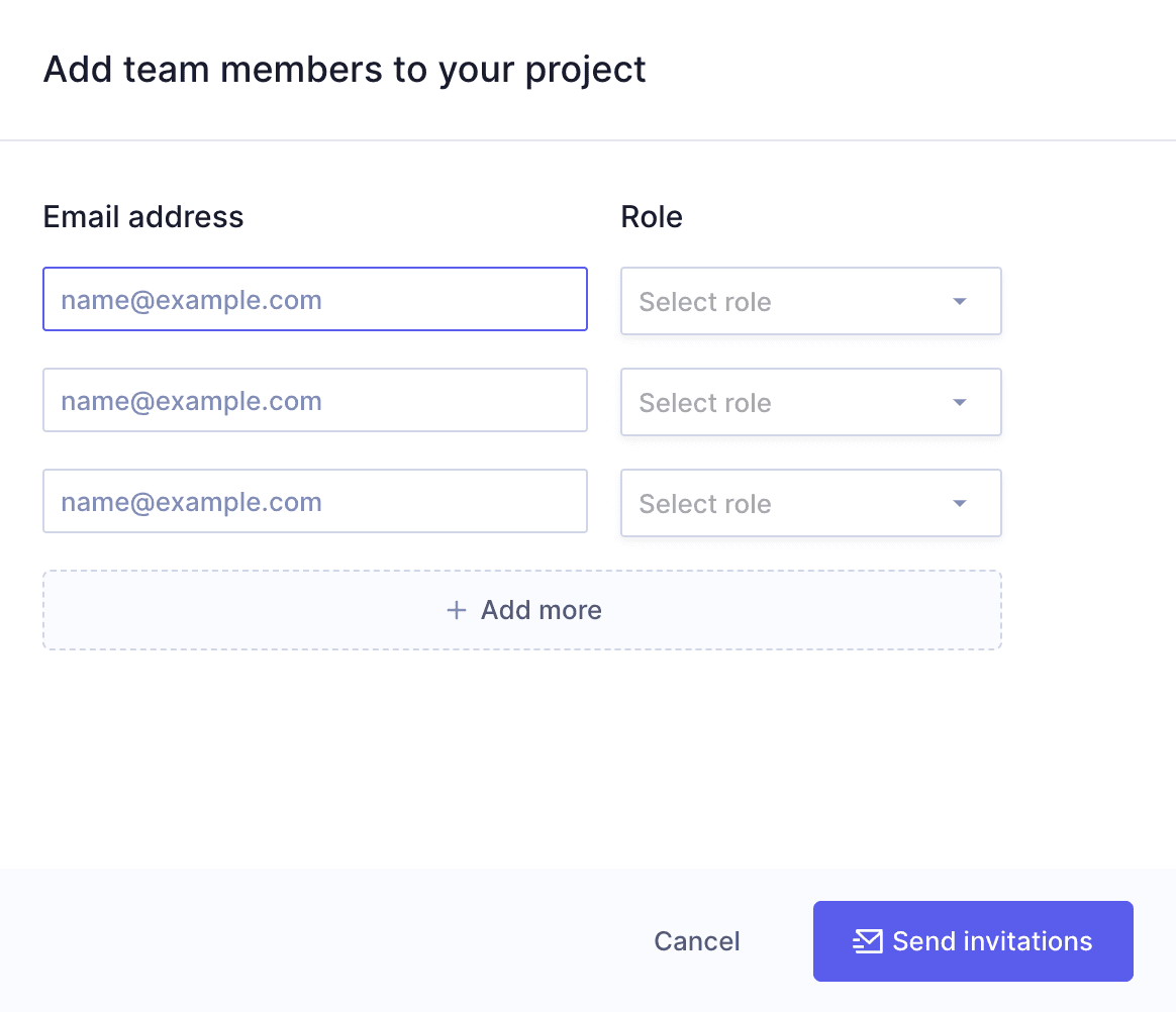 Add team members