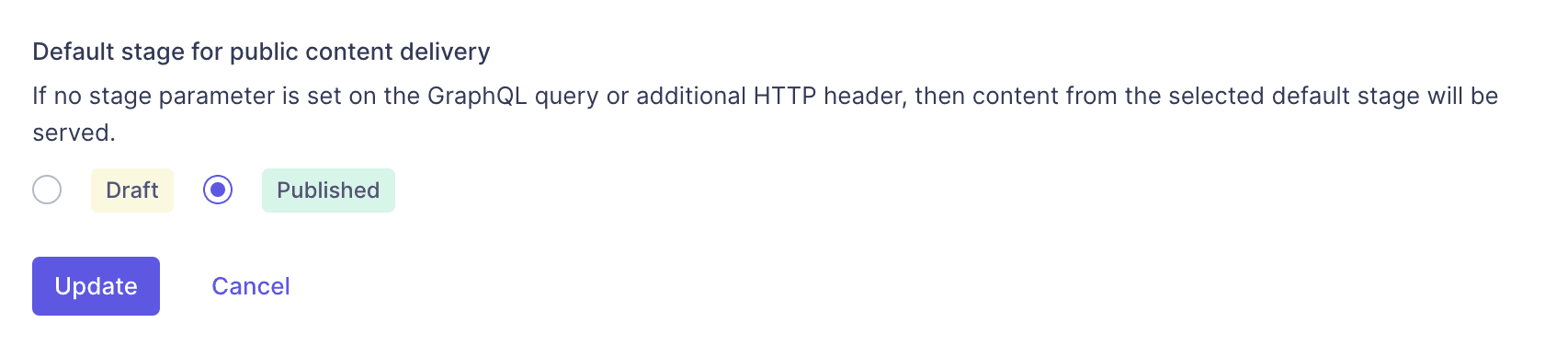 Default Content Stage