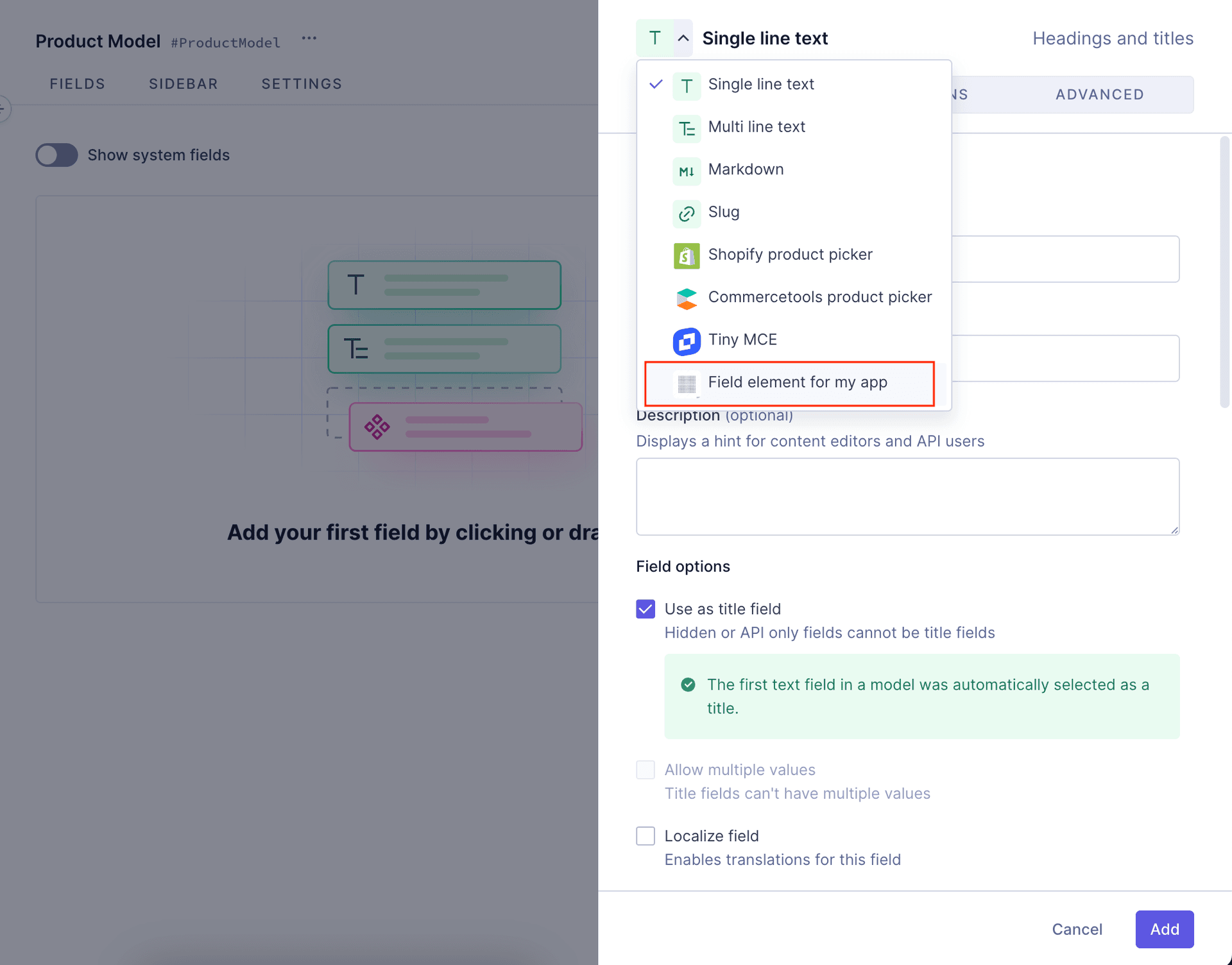 Update fields to use the new App Elements