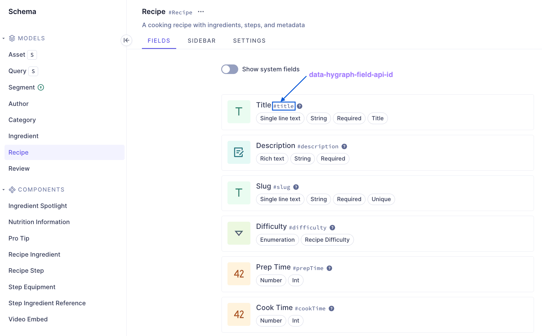 data-hygraph-field-api-id - Schema