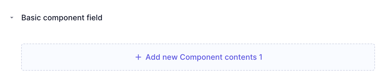 Basic component field