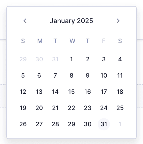 Calendar picker