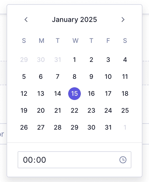 Date and time picker