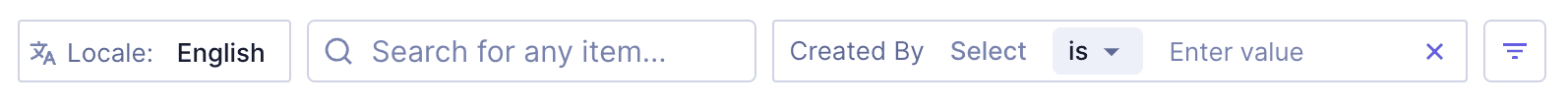 Filter content by Created by