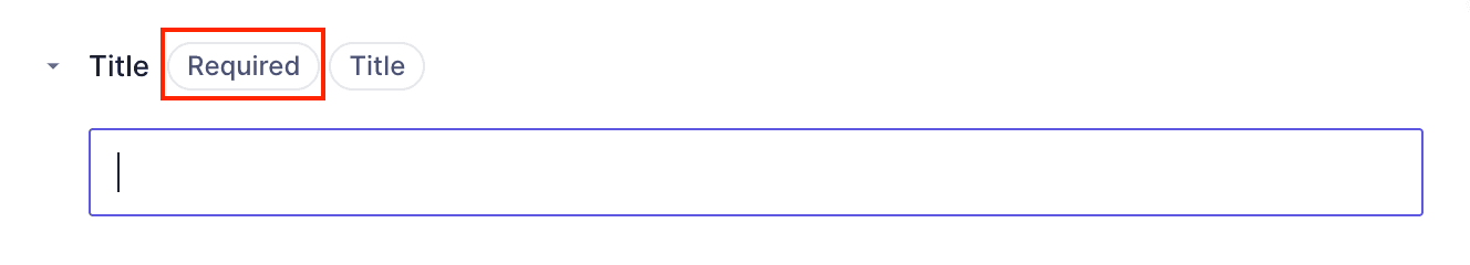 Troubleshooting - Required field