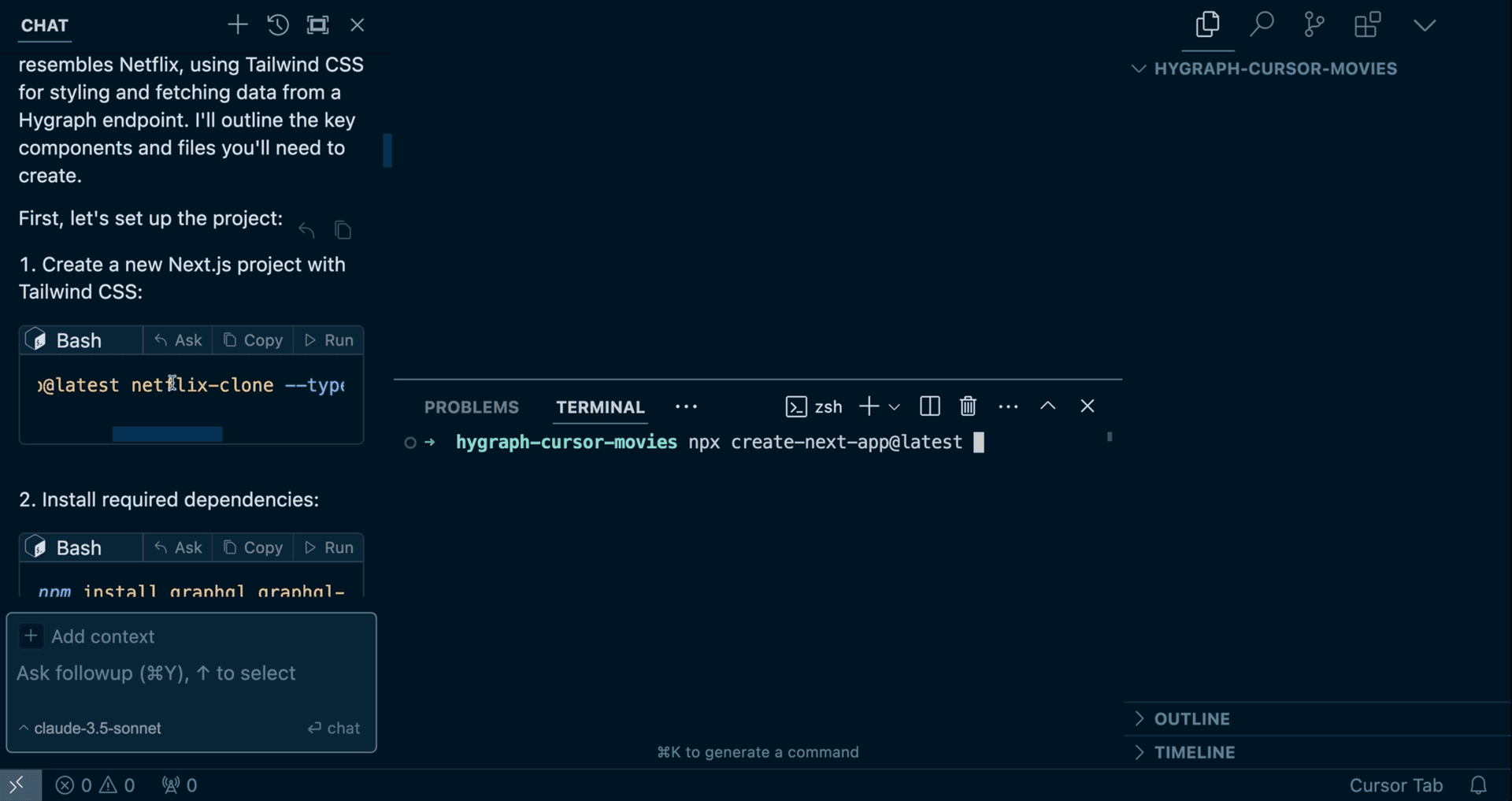 Use Cursor to implement your Hygraph project