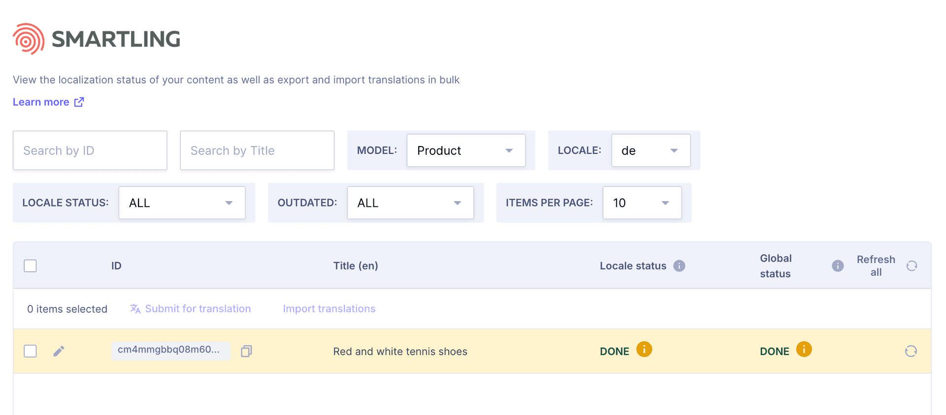 Search and filters