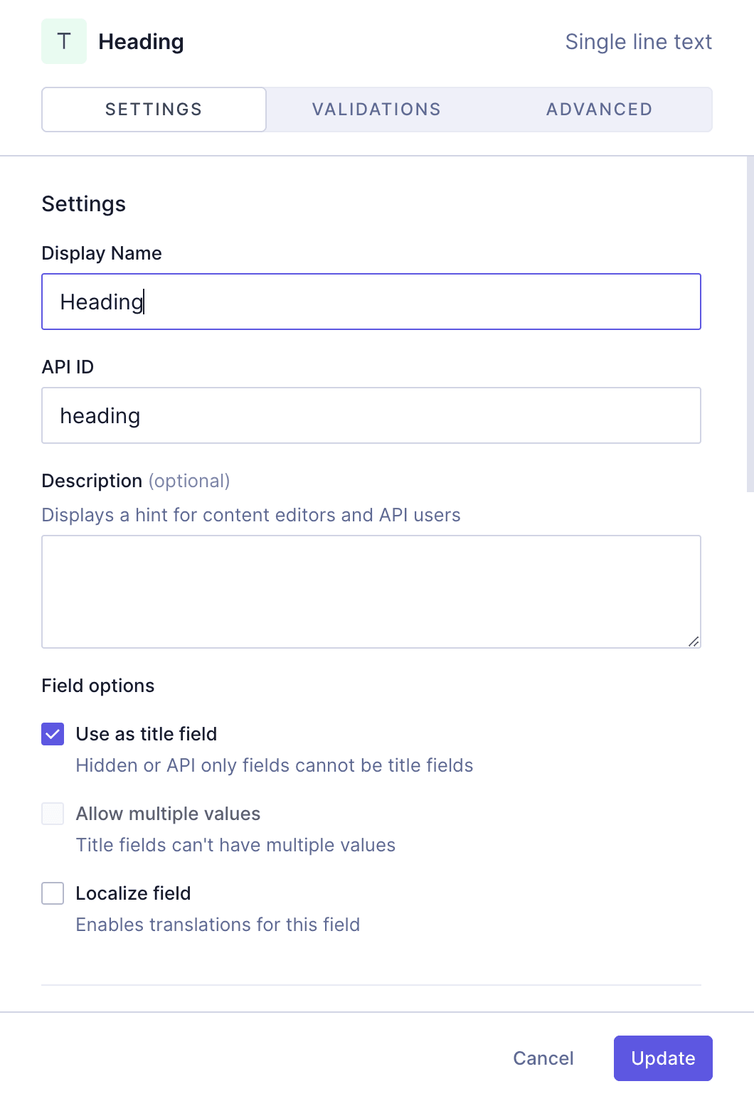 CTA component with socials - Heading