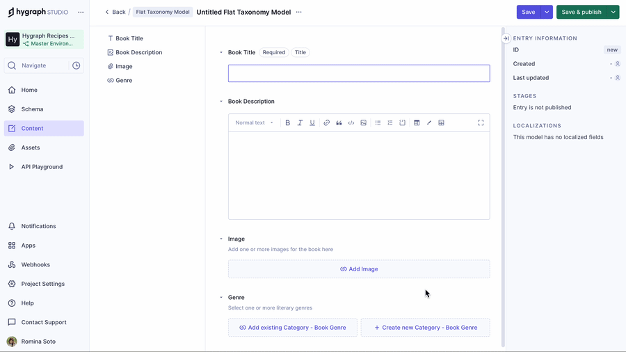 Resulting content form