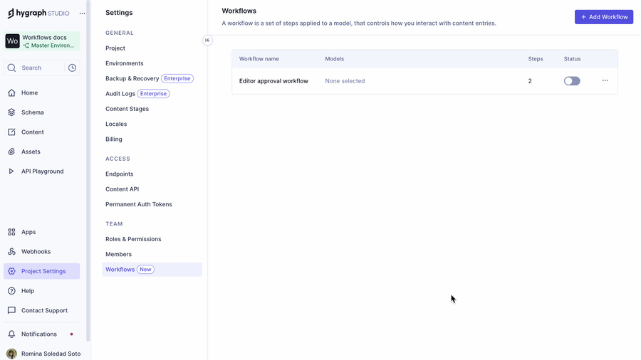 Create a workflow