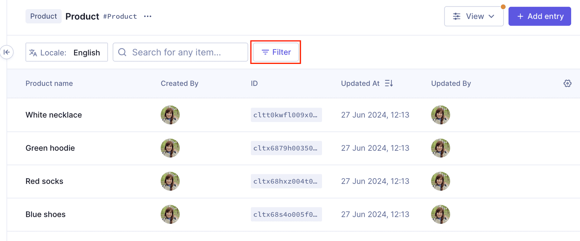 Filter Bar