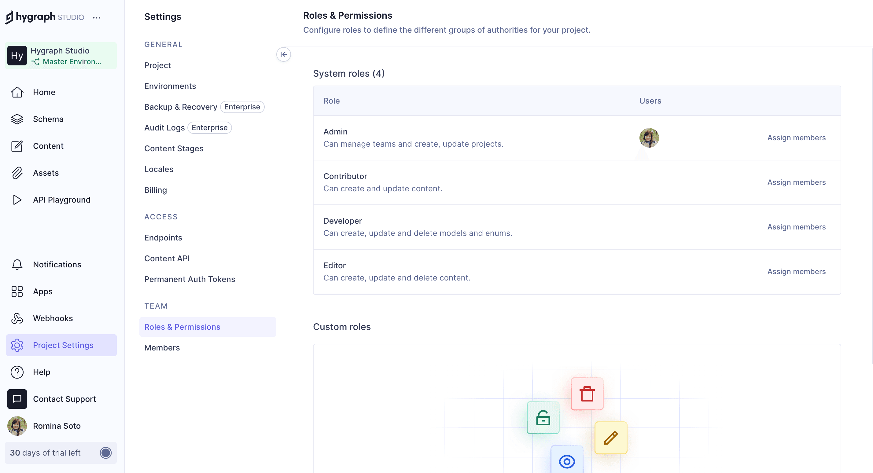 Roles and Permissions overview