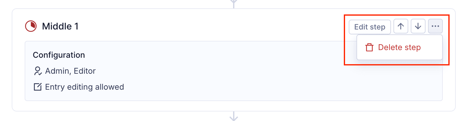 Delete a workflow step