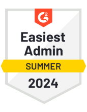 G2 Easiest Admin badge for summer 2024