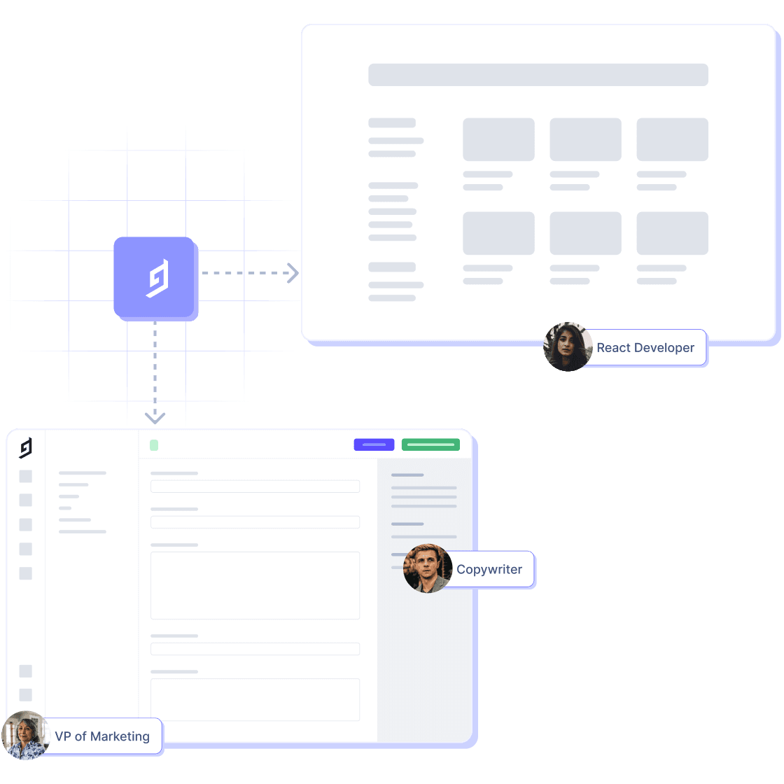 Hygraph app and a website sketch