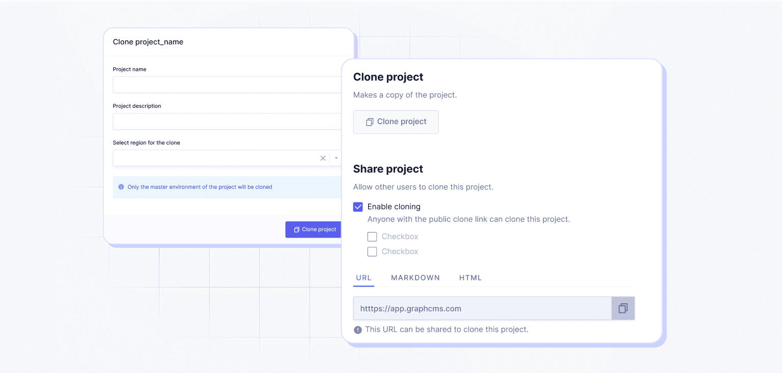 Project cloning feature in Hygraph