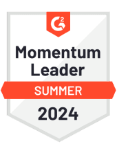 G2 Momentum Leader badge for summer 2024