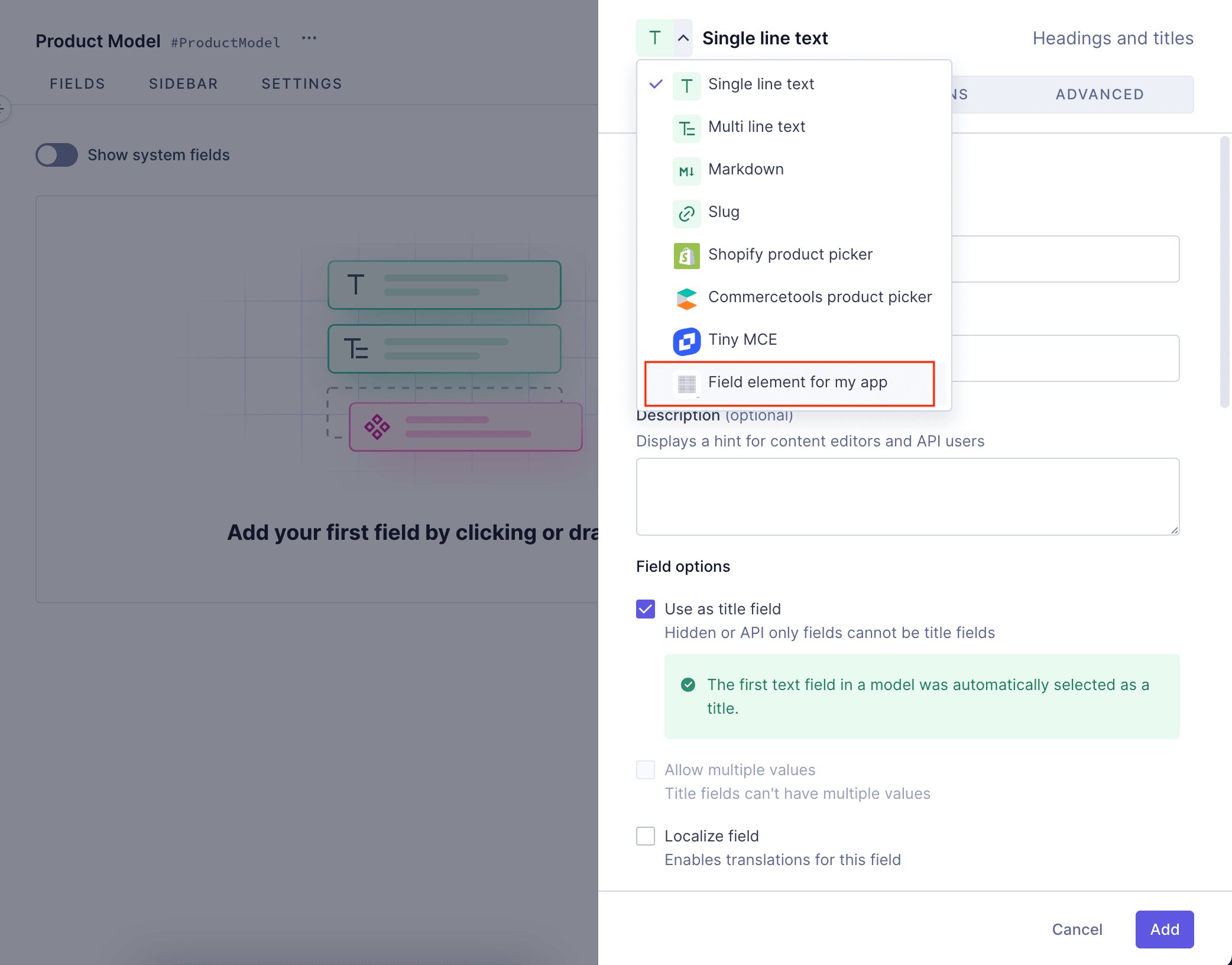 Update fields to use the new App Elements