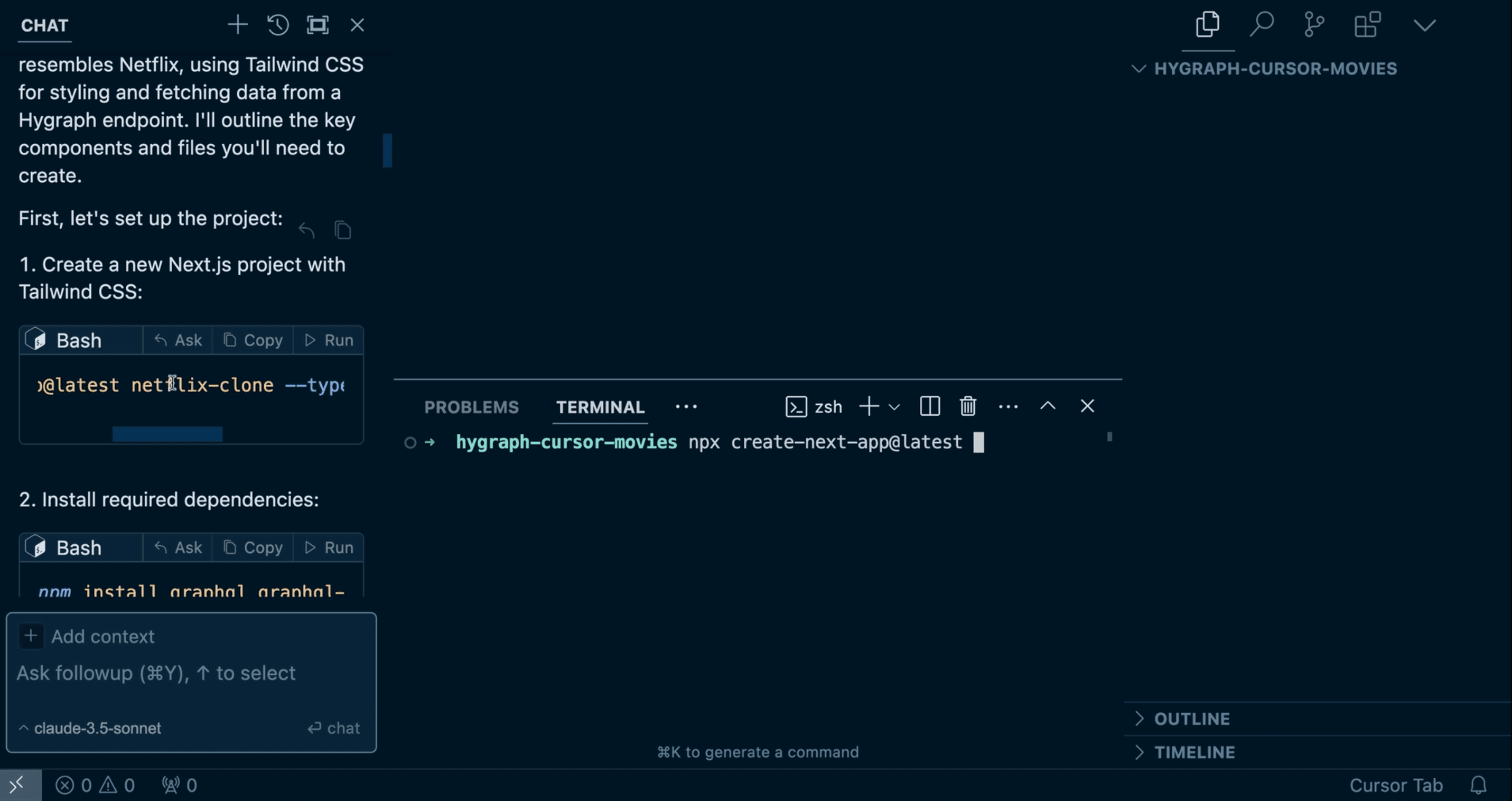 Use Cursor to implement your Hygraph project
