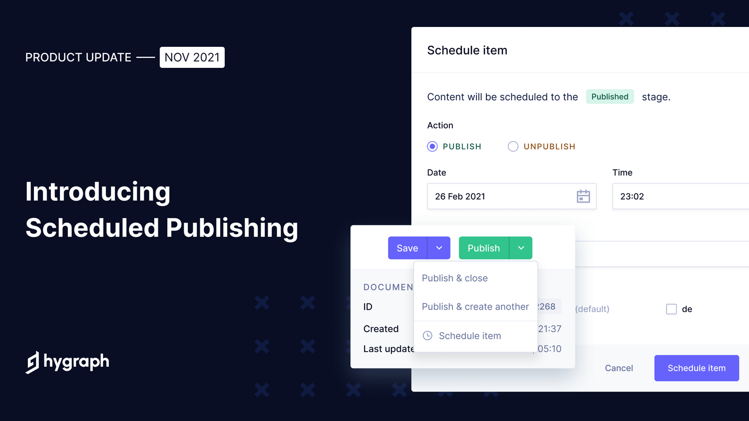 introducing scheduled publishing
