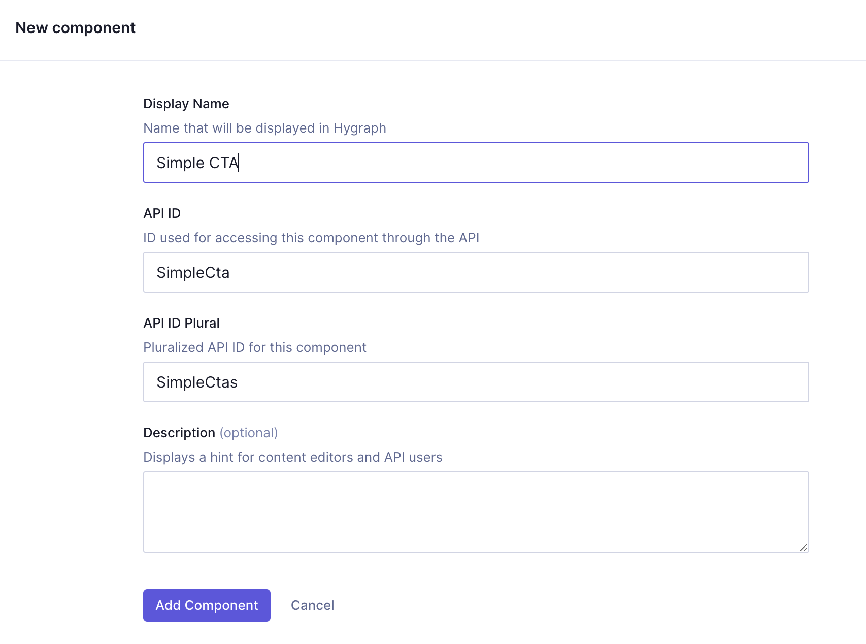 Simple CTA component