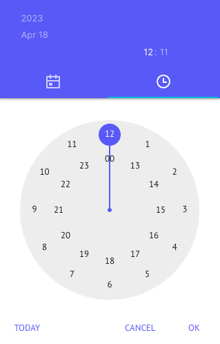Date and time - Time picker