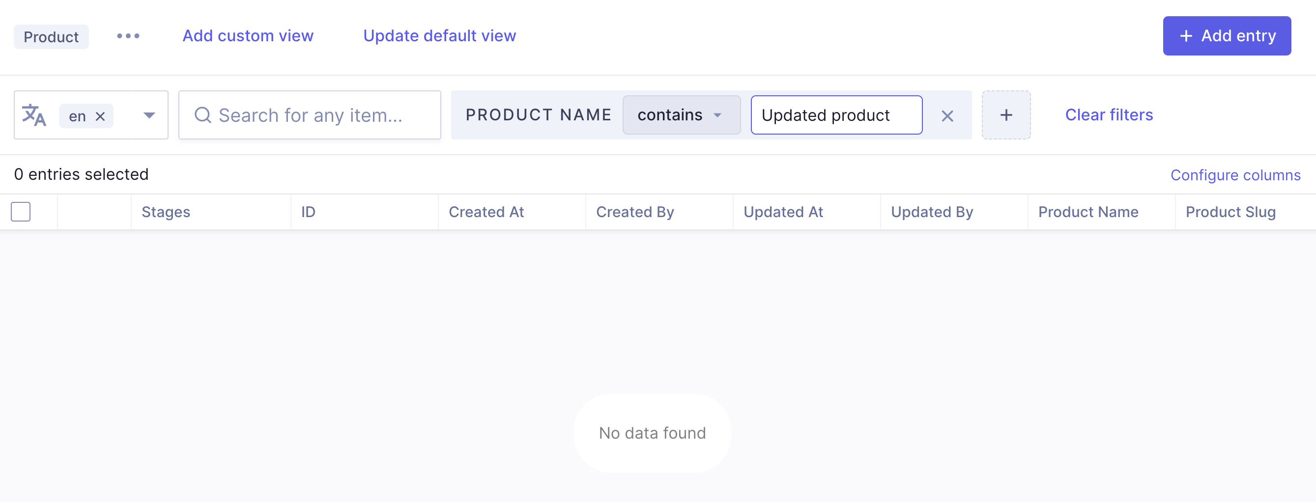 Deleted product