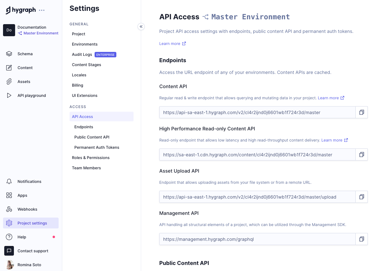 API Access - Endpoints