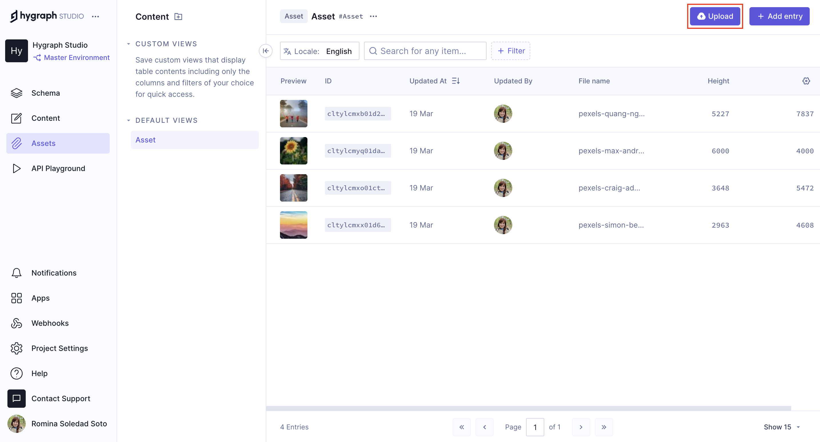 Learn more about uploading assets to your Hygraph project