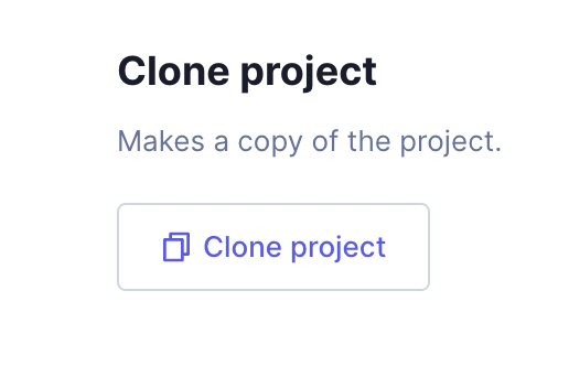 Clone your project