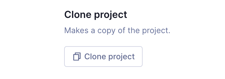 Clone your project