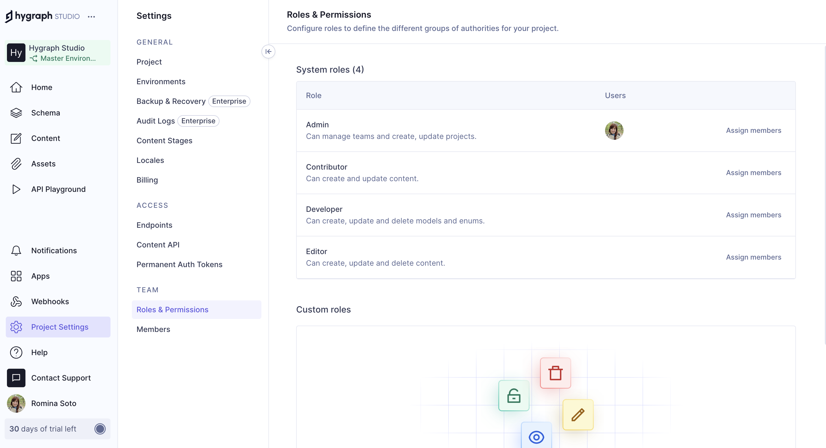 Roles and Permissions overview